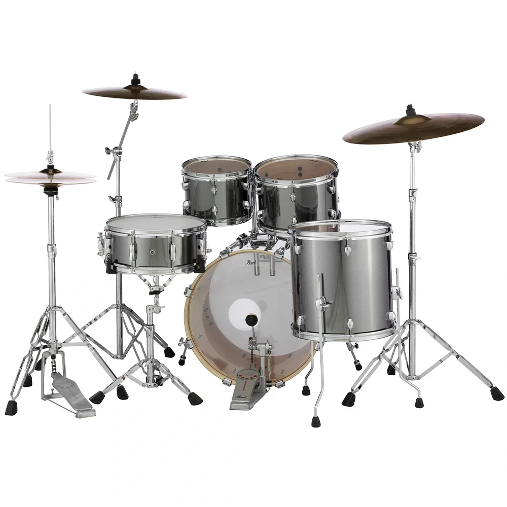 PEARL EXX705NBR/C21 Export EXX Smokey Chrome 5 Parça (20B/10T/12T/14F/14S) Aksamlı ve Zilli Akustik Davul Seti