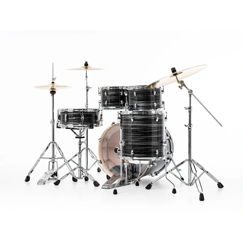 PEARL EXX705NBR/C778 Export EXX Graphite Silver Twist 5 Parça (20B/10T/12T/14F/14S) HWP-834 Aksam Setli ve Sabian SBR Zil Setli Akustik Davul Seti
