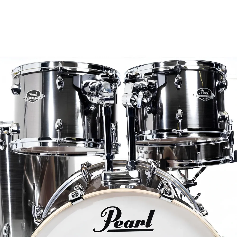 PEARL EXX725BR/C21 Export EXX Smokey Chrome 5 Parça (22B/12T/13T/16F/14S) Aksamlı ve Zilli Akustik Davul Seti