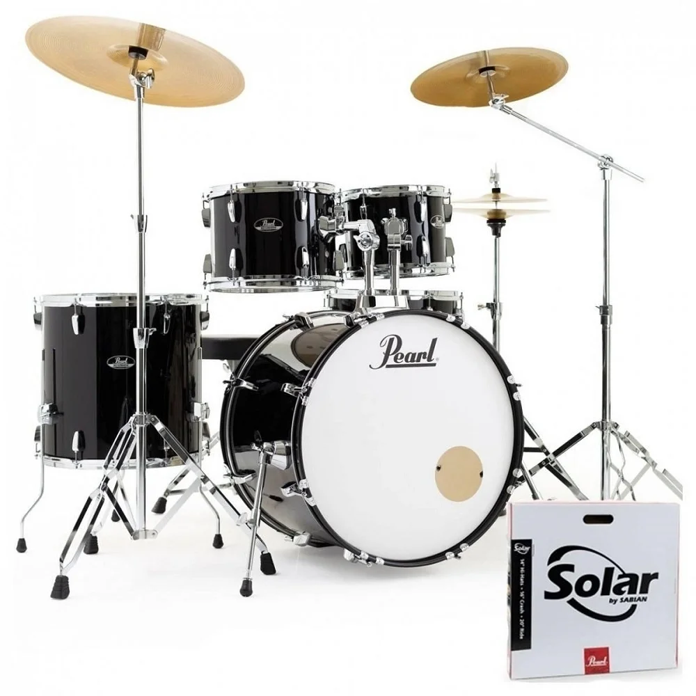 PEARL RS505BC/C31 Roadshow 5 Parça (20B/10T/12T/14F/14S) Aksamlı ve Sabian Zilli Akustik Davul Seti