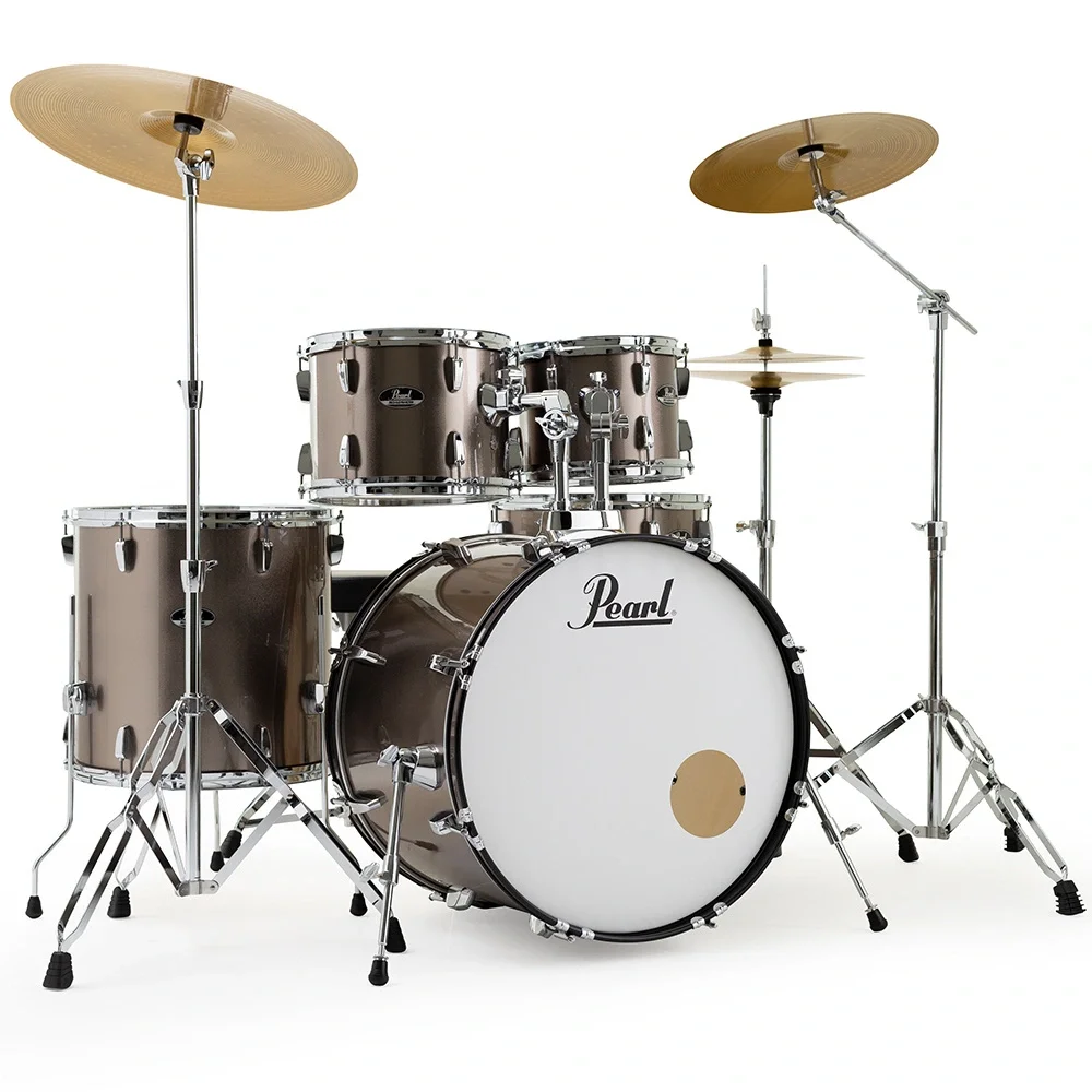 PEARL RS525SBC/C707 Roadshow Bronze Metallic 5 Parça (22B/10T/12T/16F/14S) Aksamlı ve Sabian Solar Zilli Akustik Davul Seti