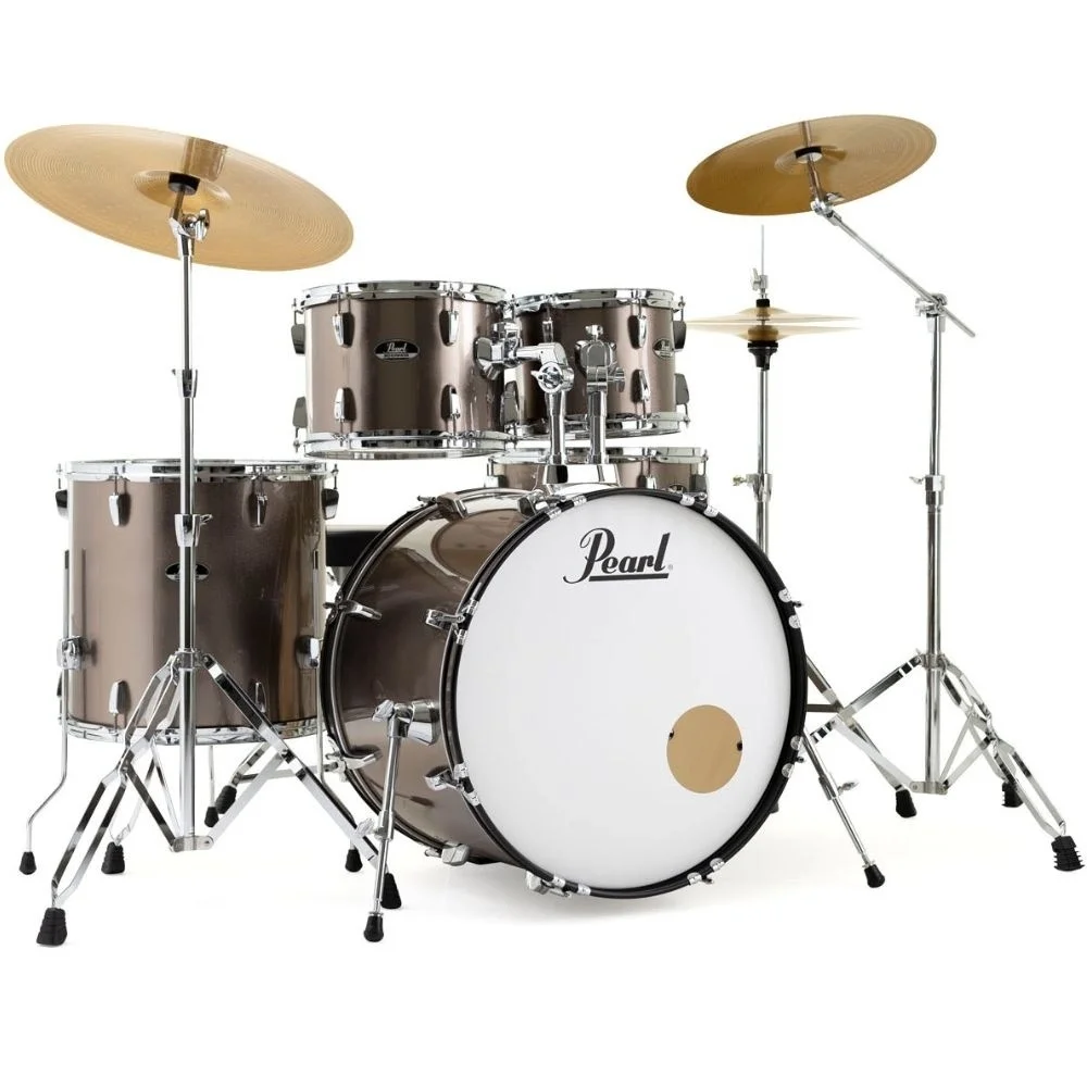 PEARL RS585BC/C707 Roadshow Bronz Metalik 5 Parça (18B/10T/12T/14F/13S) Aksamlı ve Zilli Akustik Davul Seti