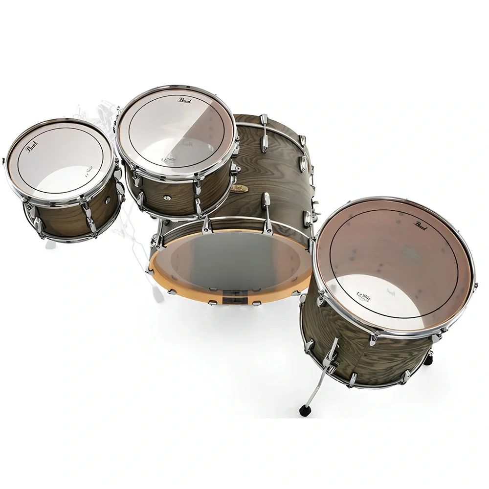 PEARL STS924XSP/C852 Session Studio Select Black Satin Ash 4 Parça (22B/10T/12T/16F) Akustik Davul Seti