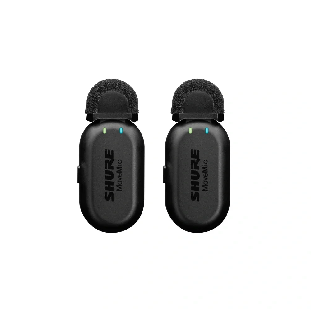 Shure MoveMic Two Receiver Kit İki Kanallı Kablosuz Yaka Mikrofonu (Alıcı Dahil)