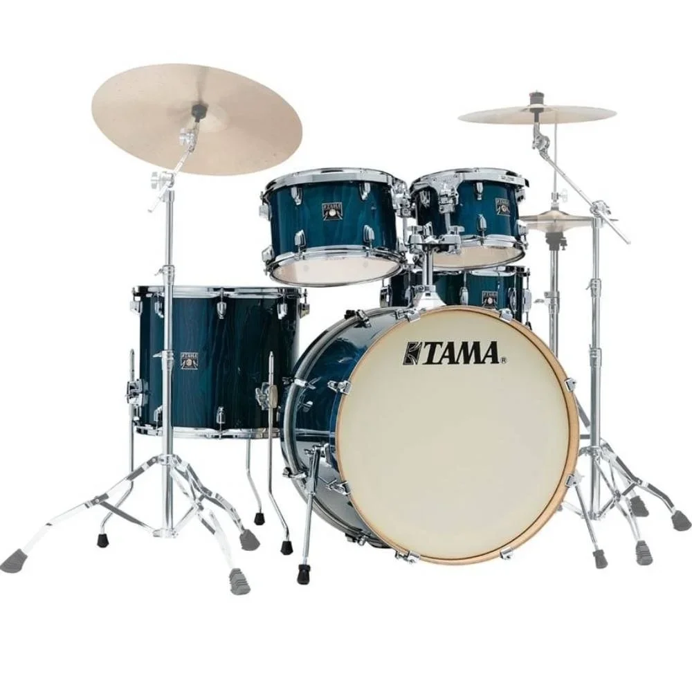 TAMA CL52KRSP-GHP Superstar Classic Gloss Sapphire Lacebark Pine 5 Parça (22B/10T/12T/16F/14S) Akustik Davul Seti