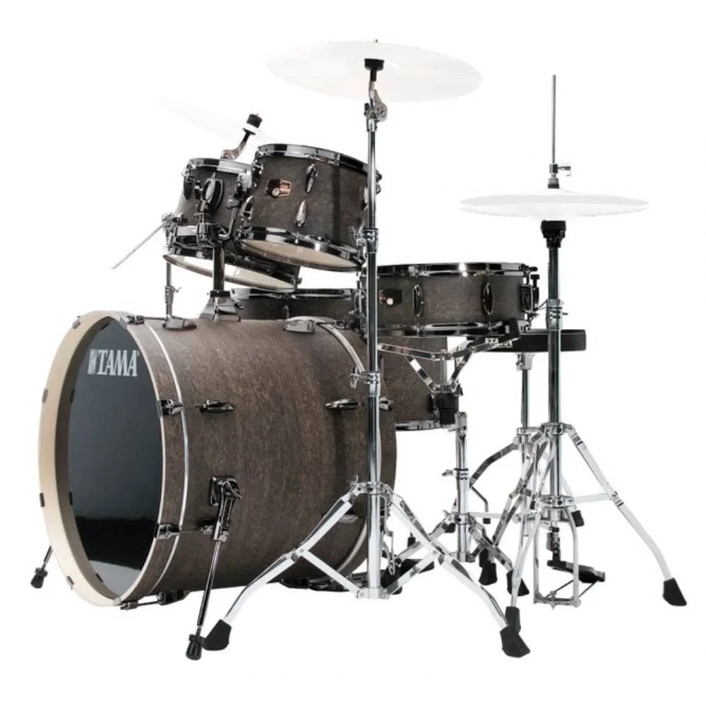 Tama IP62H6WBN-WLW - Imperialstar Walnut Burl Wrap 6 Parça (22B/10T/12T/14F/16F/14S) Aksamlı Akustik Davul Seti