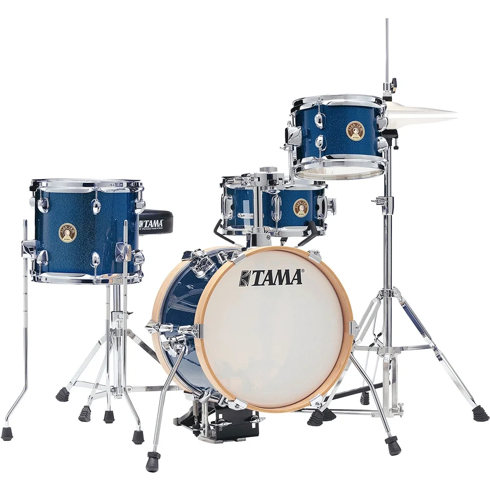 TAMA LJK44H4-ISP Club-JAM Flyer Indigo Sparkle 4 Parça (14B/8T/10F/10S) Aksamlı Akustik Davul Seti