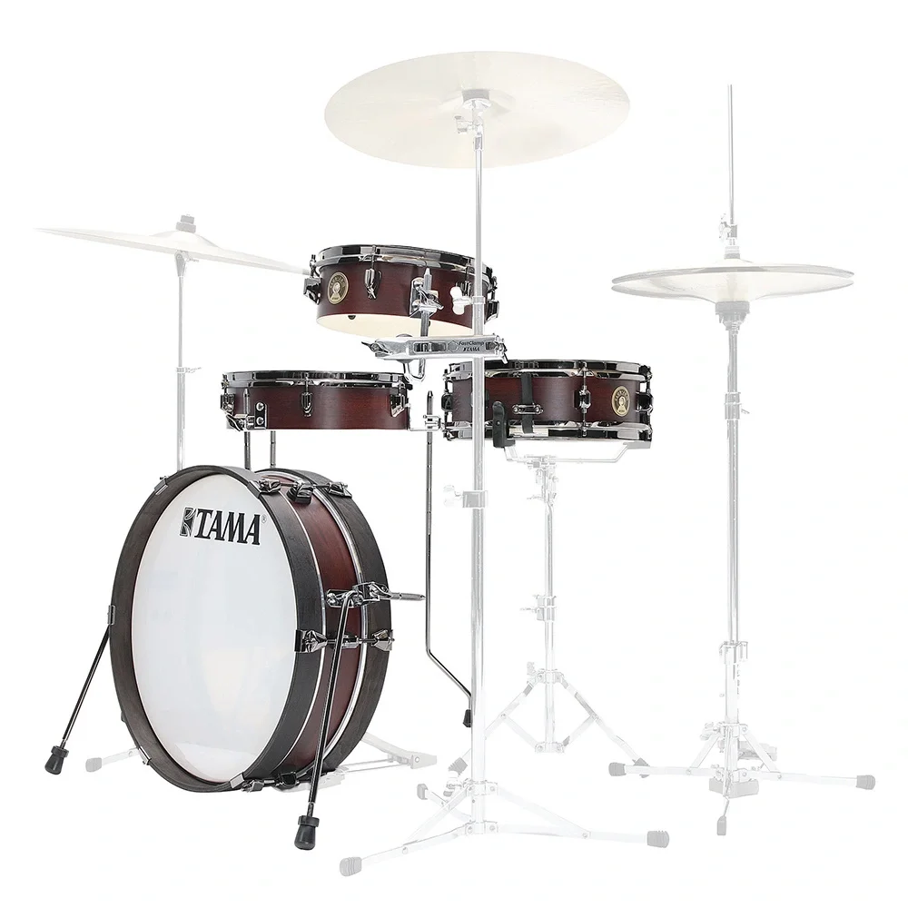 TAMA LJK48PBN-BWW Limited Club-JAM Pancake Burgundy Walnut Wrap 4 Parça (18B/10T/13F/12S) Akustik Davul Seti