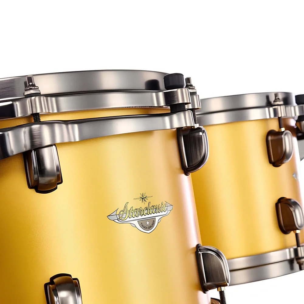 TAMA MA42TZUS-SAM Starclassic Maple Satin Aztec Gold Metallic 4 Parça (22B/10T/12T/16F) Akustik Davul Seti