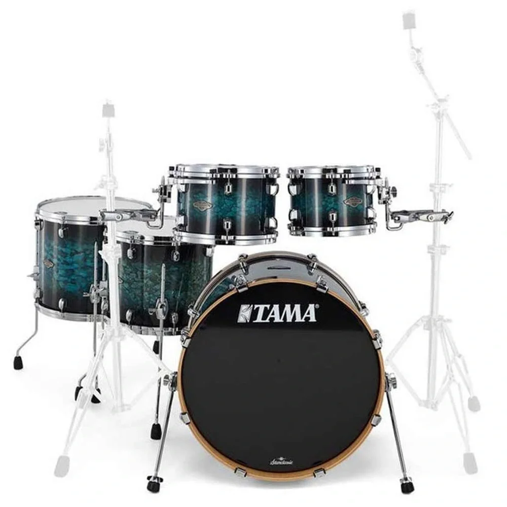 TAMA MBS52RZS-MSL Starclassic Performer Molten Steel Burst 5 Parça (22B/10T/12T/14F/16F) Akustik Davul Seti