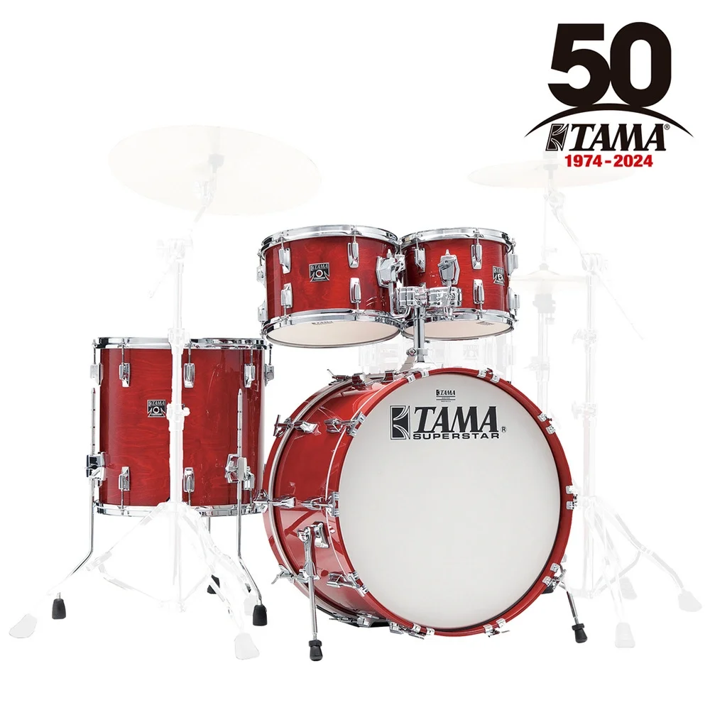 TAMA SU42RS-CHW  Superstar 50. Yıl Limited Reissue Cherry Wine 4 Parça (22B/10T/12T/16F)