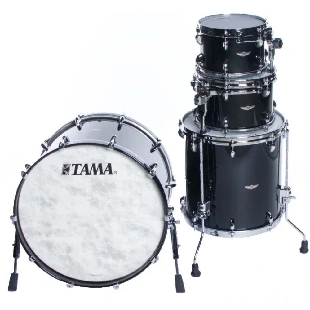 TAMA TW42RZS-PBK STAR Walnut Piano Black 4 Parça (22B/10T/12T/16F) Akustik Davul Seti
