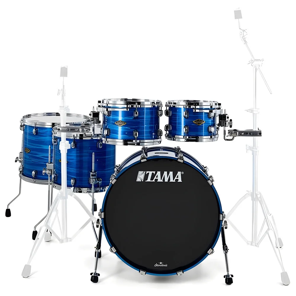 TAMA WBS52RZS-LOR Starclassic Walnut Birch Ocean Blue Ripple 5 Parça (22B/10T/12T/14F/16F) Akustik Davul Seti